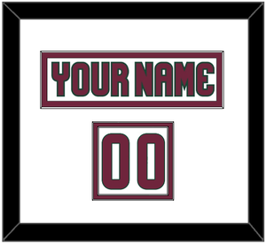 Arizona Nameplate & Number (Shoulder) - Road White - Double Mat 1