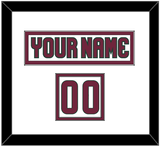 Arizona Nameplate & Number (Shoulder) - Road White - Double Mat 1