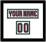 Arizona Nameplate & Number (Shoulder) - Road White - Double Mat 2