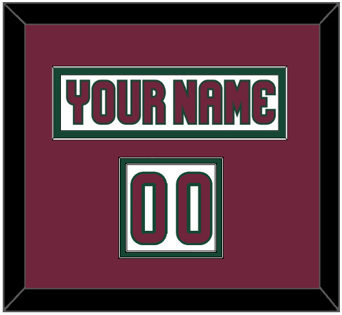 Arizona Nameplate & Number (Shoulder) - Road White - Double Mat 3