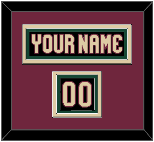 Arizona Nameplate & Number (Shoulder) - Home Black - Premier Tier 3