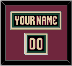 Arizona Nameplate & Number (Shoulder) - Home Black - Triple Mat 3