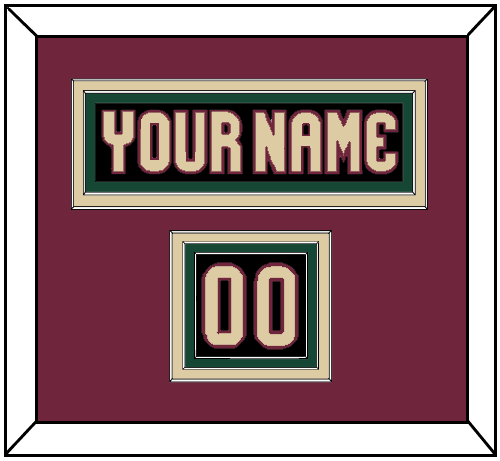 Arizona Nameplate & Number (Shoulder) - Home Black - Premier Tier 3