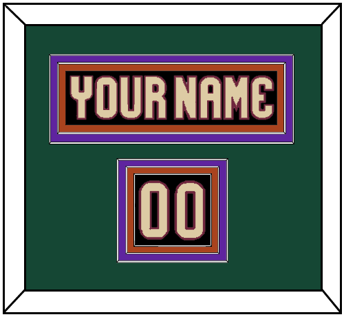 Arizona Nameplate & Number (Shoulder) - Home Black - Premier Tier 4