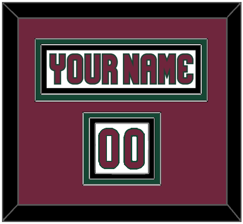 Arizona Nameplate & Number (Shoulder) - Road White - Triple Mat 2