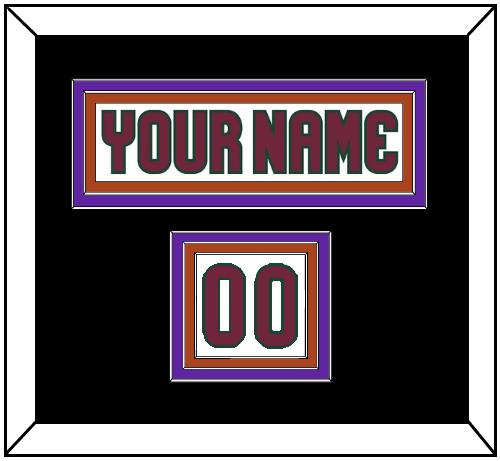 Arizona Nameplate & Number (Shoulder) - Road White - Triple Mat 4