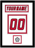 Carolina Nameplate & Number (Back) With Stanley Cup Finals Patch - Road White (2000-2007) - Double Mat 1