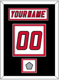 Carolina Nameplate & Number (Back) With Stanley Cup Finals Patch - Road White (2000-2007) - Double Mat 3