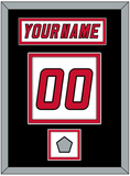 Carolina Nameplate & Number (Back) With Stanley Cup Finals Patch - Road White (2000-2007) - Double Mat 3