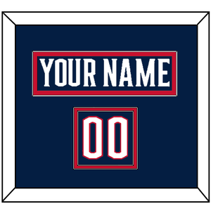 Columbus Nameplate & Number (Shoulder) - Home Navy Blue - Double Mat 2