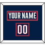 Columbus Nameplate & Number (Shoulder) - Home Navy Blue - Double Mat 2