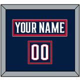 Columbus Nameplate & Number (Shoulder) - Home Navy Blue - Double Mat 2