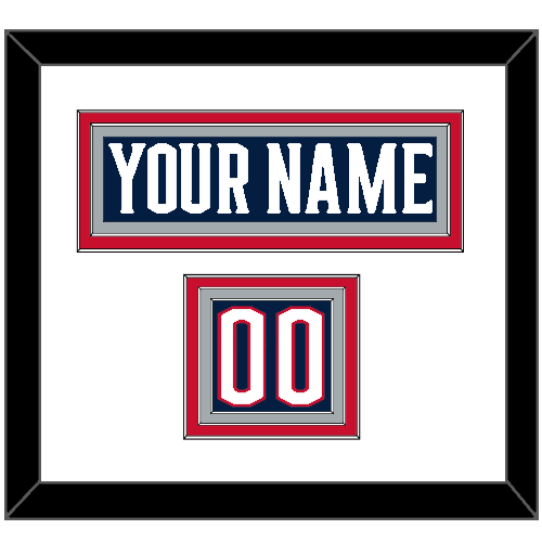 Columbus Nameplate & Number (Shoulder) - Home Navy Blue - Triple Mat 1