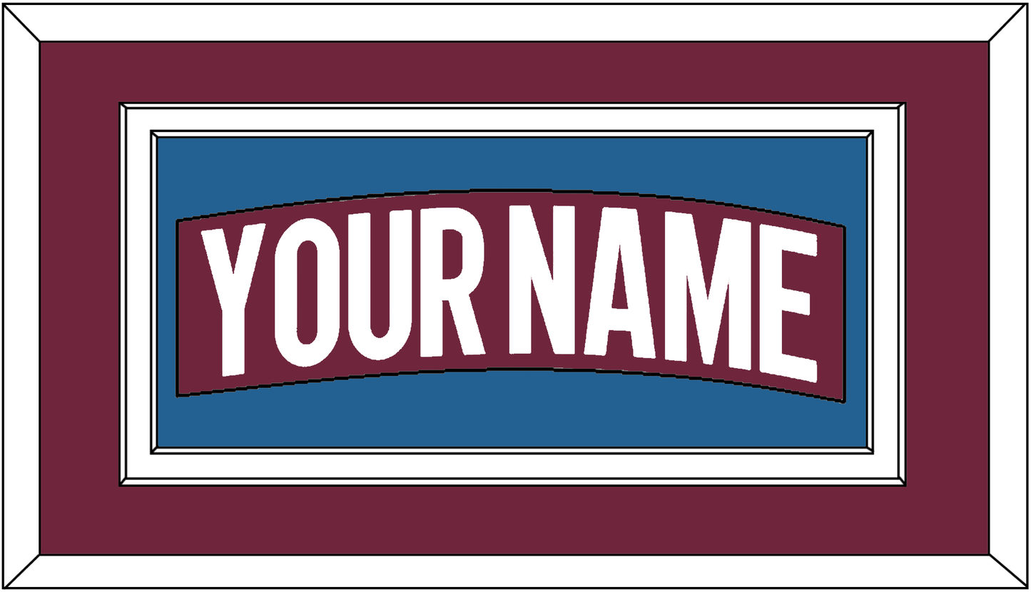 Colorado Nameplate - Home Burgundy - Signature Tier 2