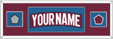Colorado Nameplate & 2022 Stanley Cup Champions & Logo Patches - Home Burgundy - Single Mat 2