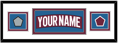 Colorado Nameplate & 2022 Stanley Cup Champions & Logo Patches - Home Burgundy - Signature Tier 1