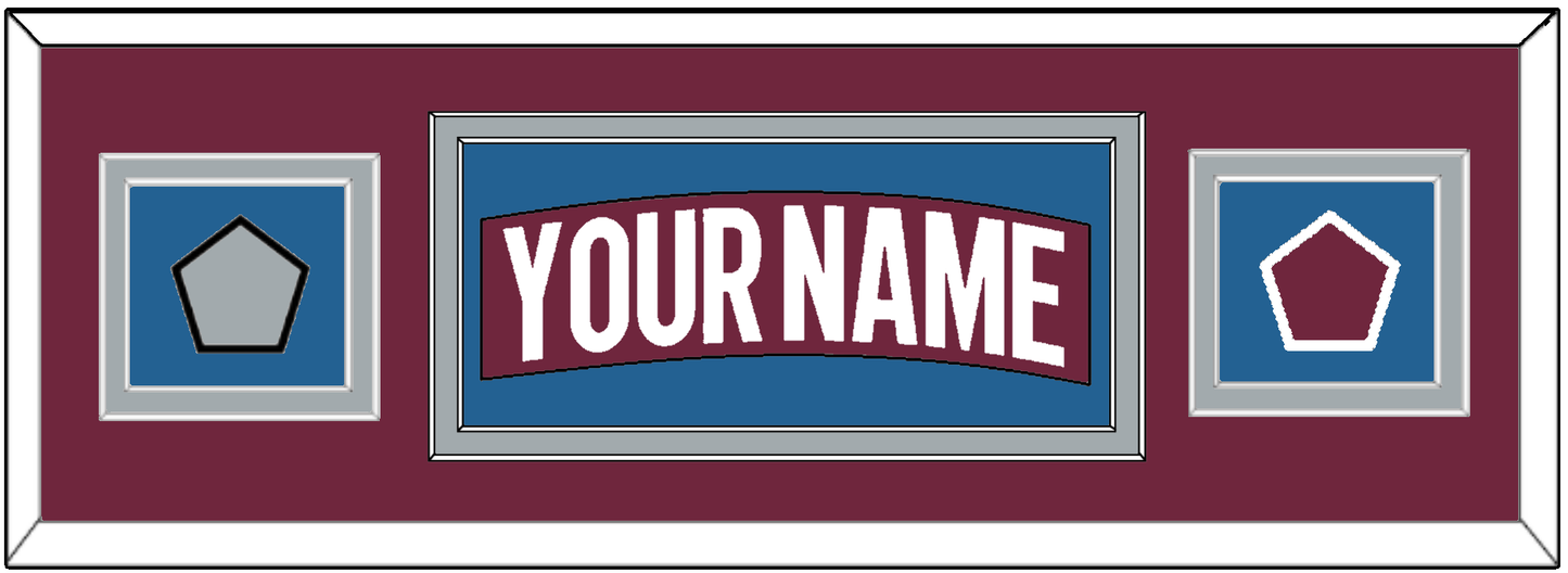 Colorado Nameplate & 2022 Stanley Cup Finals & Logo Patches - Home Burgundy - Signature Tier 2