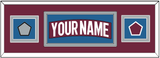 Colorado Nameplate & 2022 Stanley Cup Finals & Logo Patches - Home Burgundy - Double Mat 2