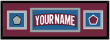 Colorado Nameplate & 2022 Stanley Cup Finals & Logo Patches - Home Burgundy - Double Mat 2