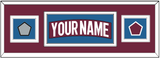 Colorado Nameplate & 2022 Stanley Cup Champions & Logo Patches - Home Burgundy - Double Mat 3