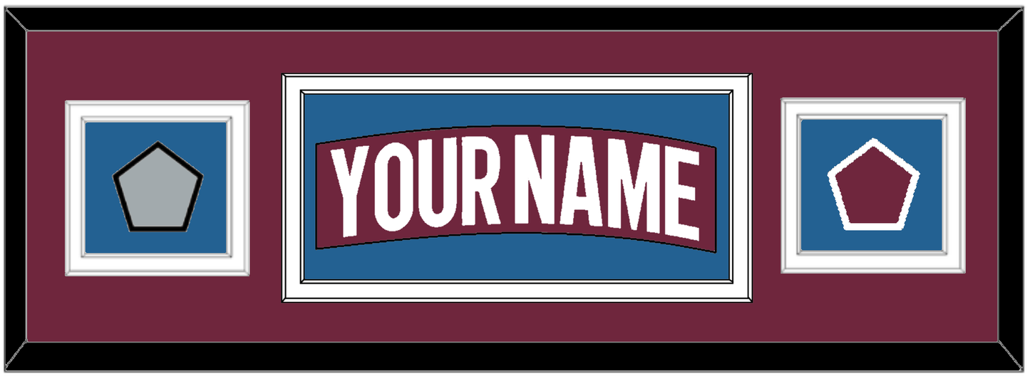 Colorado Nameplate & 2022 Stanley Cup Finals & Logo Patches - Home Burgundy - Signature Tier 3