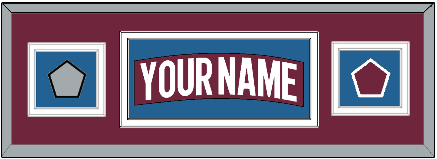 Colorado Nameplate & 2022 Stanley Cup Champions & Logo Patches - Home Burgundy - Signature Tier 3
