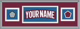Colorado Nameplate & 2022 Stanley Cup Champions & Logo Patches - Home Burgundy - Double Mat 3
