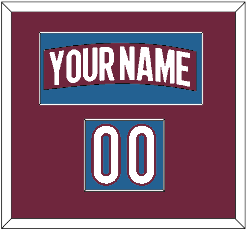 Colorado Nameplate & Number (Shoulder) - Home Burgundy - Essential Tier 2