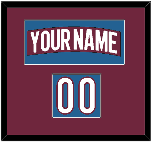 Colorado Nameplate & Number (Shoulder) - Home Burgundy - Essential Tier 2
