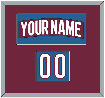 Colorado Nameplate & Number (Shoulder) - Home Burgundy - Essential Tier 2