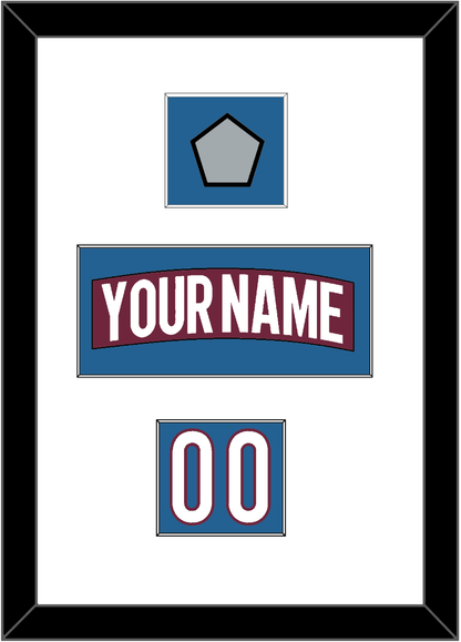 Colorado Nameplate, Number (Shoulder) & 2022 Stanley Cup Champions Patch - Home Burgundy - Essential Tier 1