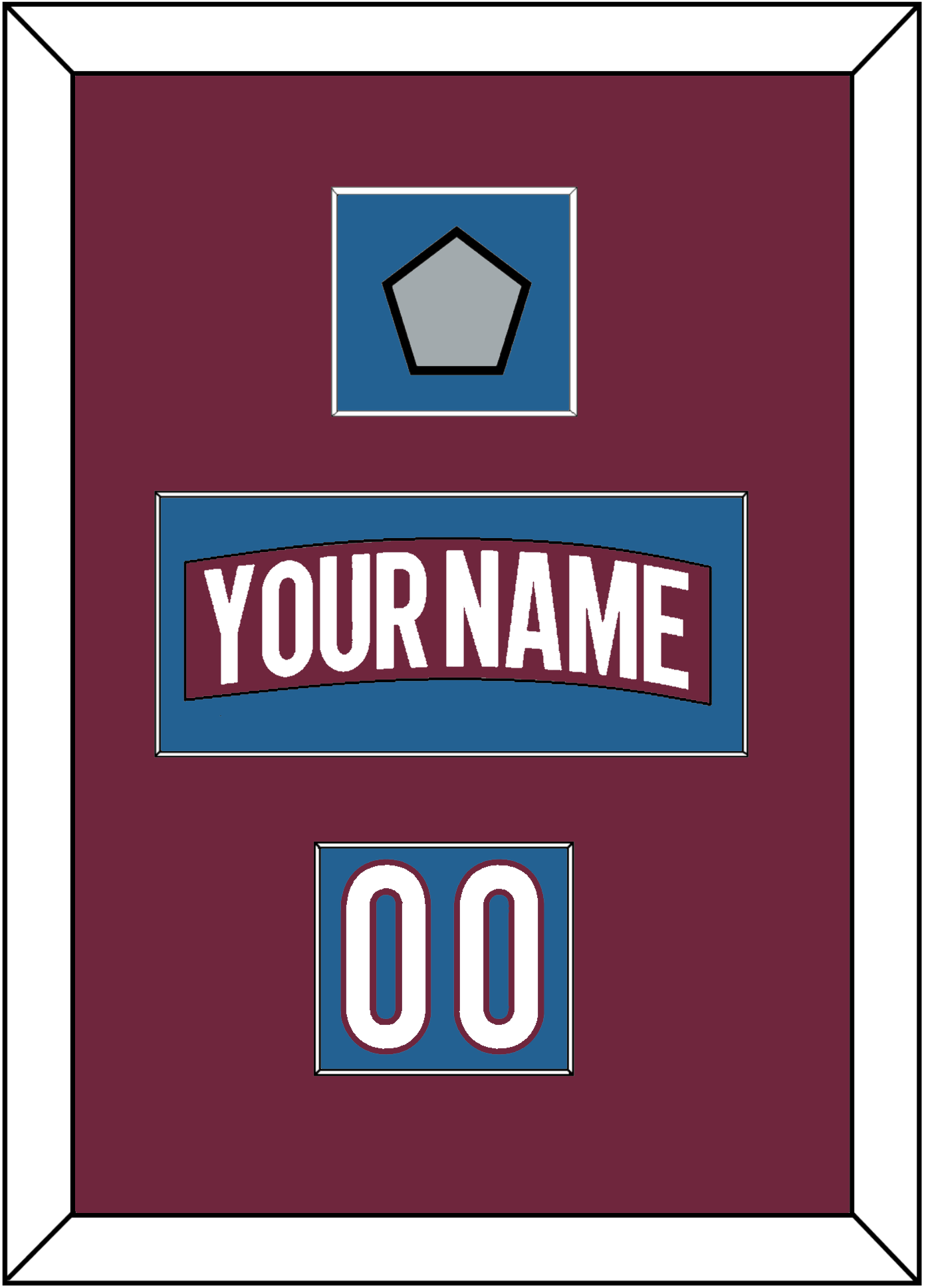 Colorado Nameplate, Number (Shoulder) & 2022 Stanley Cup Finals Patch - Home Burgundy - Essential Tier 2