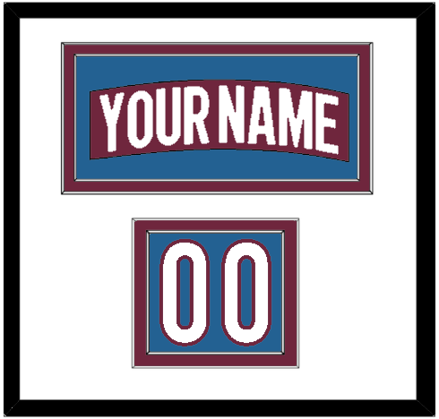 Colorado Nameplate & Number (Shoulder) - Home Burgundy - Signature Tier 1