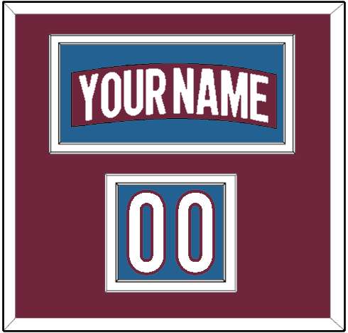 Colorado Nameplate & Number (Shoulder) - Home Burgundy - Signature Tier 2