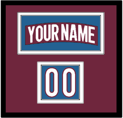 Colorado Nameplate & Number (Shoulder) - Home Burgundy - Signature Tier 2
