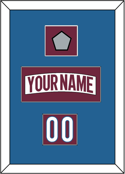 Colorado Nameplate, Number (Shoulder) & 2022 Stanley Cup Finals Patch - Road White - Essential Tier 2