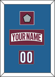 Colorado Nameplate, Number (Shoulder) & 2022 Stanley Cup Champions Patch - Road White - Single Mat 2