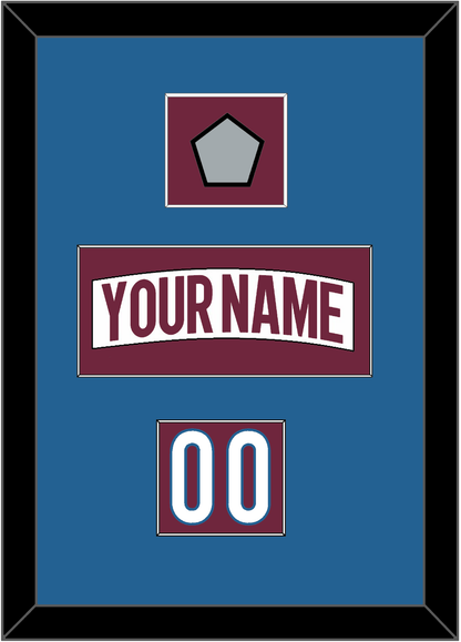 Colorado Nameplate, Number (Shoulder) & 2022 Stanley Cup Champions Patch - Road White - Essential Tier 2