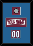 Colorado Nameplate, Number (Shoulder) & 2022 Stanley Cup Champions Patch - Road White - Single Mat 2