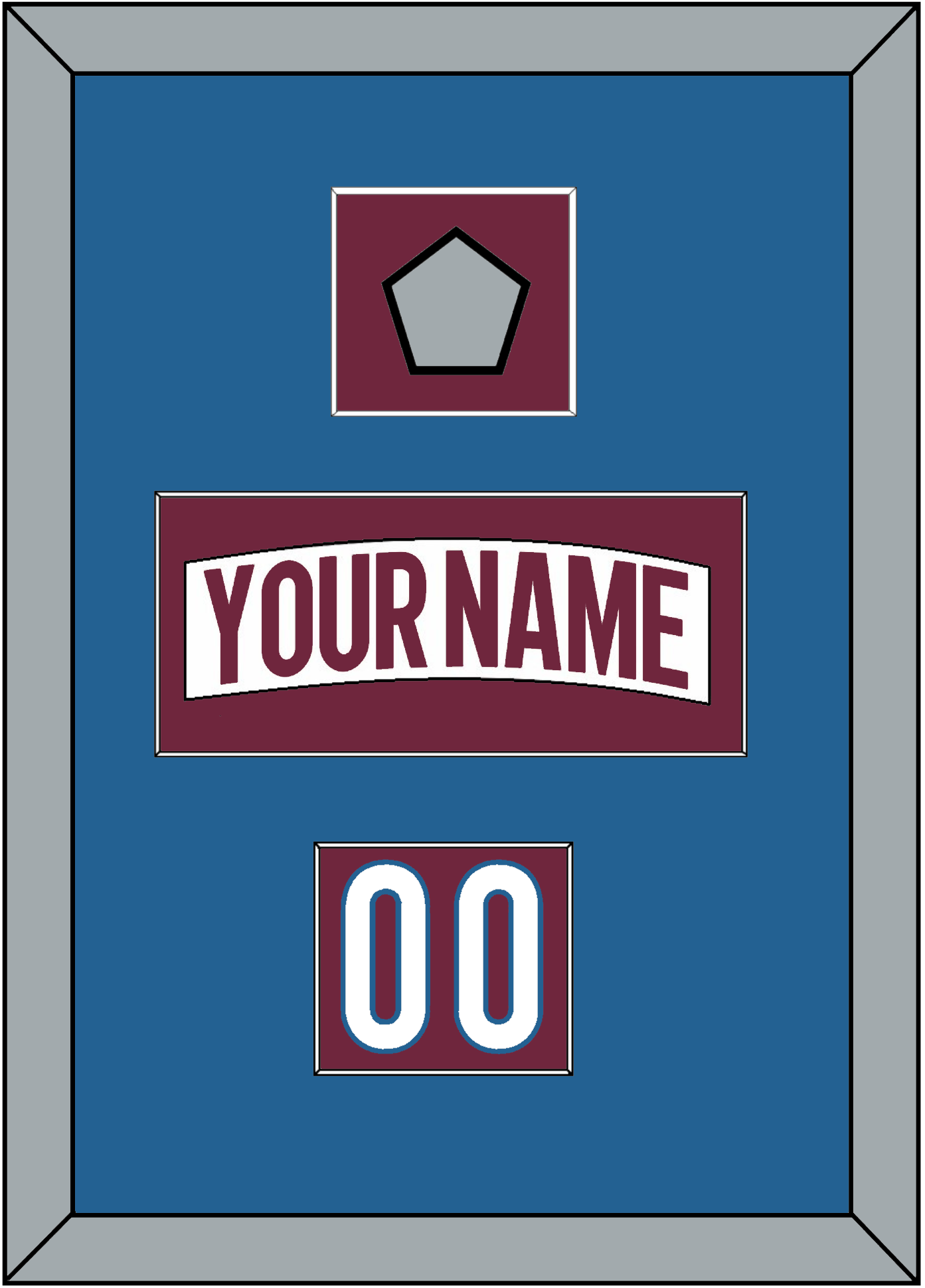 Colorado Nameplate, Number (Shoulder) & 2022 Stanley Cup Champions Patch - Road White - Essential Tier 2