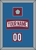 Colorado Nameplate, Number (Shoulder) & 2022 Stanley Cup Champions Patch - Road White - Single Mat 2