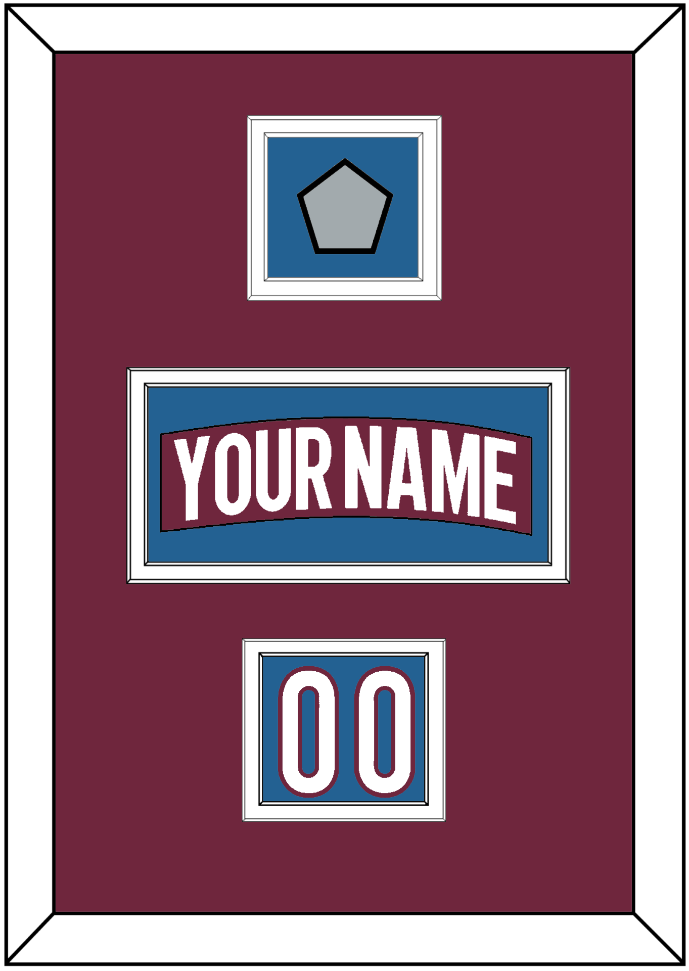 Colorado Nameplate, Number (Shoulder) & 2022 Stanley Cup Finals Patch - Home Burgundy - Signature Tier 2