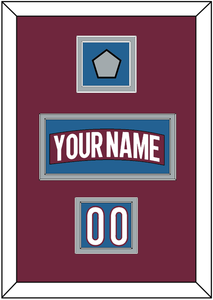 Colorado Nameplate, Number (Shoulder) & 2022 Stanley Cup Finals Patch - Home Burgundy - Signature Tier 3