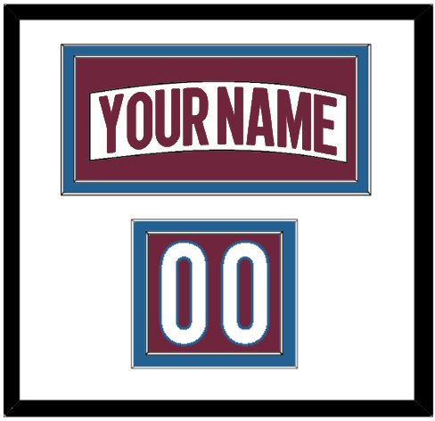 Colorado Nameplate & Number (Shoulder) - Road White - Double Mat 1