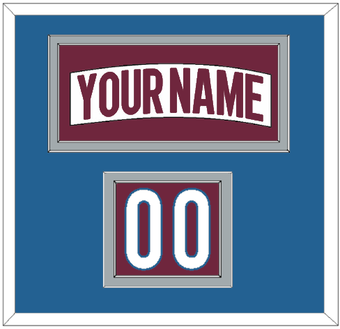 Colorado Nameplate & Number (Shoulder) - Road White - Double Mat 2
