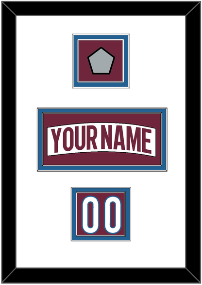Colorado Nameplate, Number (Shoulder) & 2022 Stanley Cup Champions Patch - Road White - Signature Tier 1