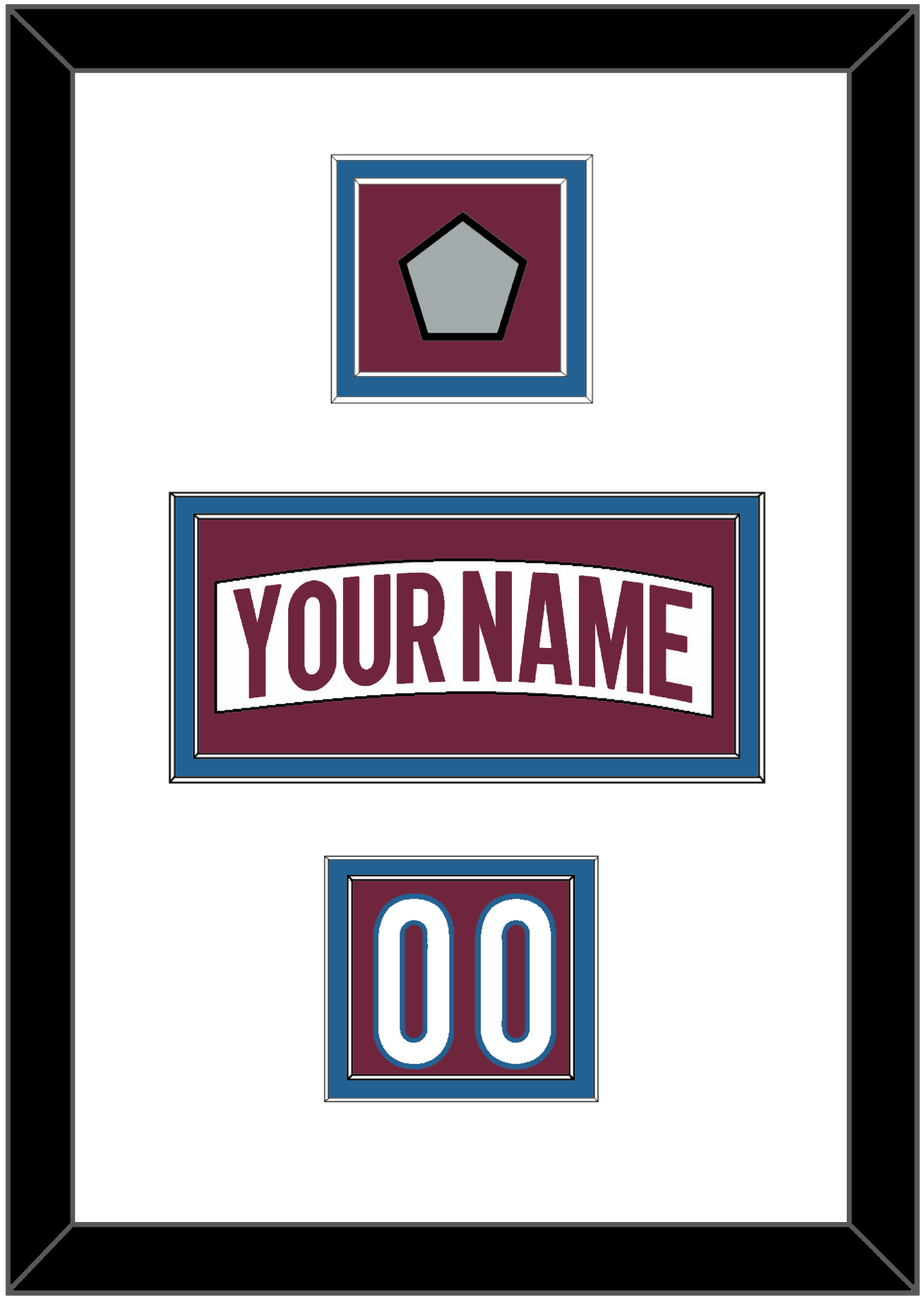 Colorado Nameplate, Number (Shoulder) & 2022 Stanley Cup Finals Patch - Road White - Signature Tier 1