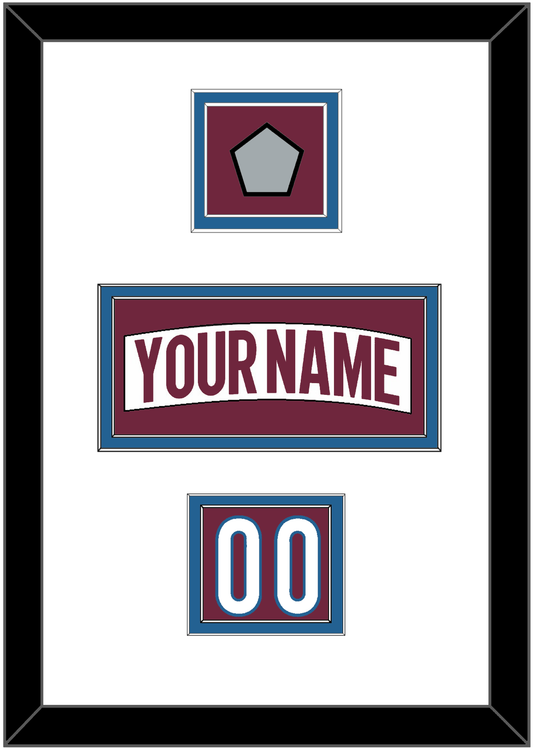 Colorado Nameplate, Number (Shoulder) & 2022 Stanley Cup Finals Patch - Road White - Signature Tier 1