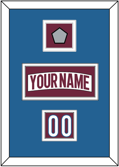 Colorado Nameplate, Number (Shoulder) & 2022 Stanley Cup Finals Patch - Road White - Signature Tier 2