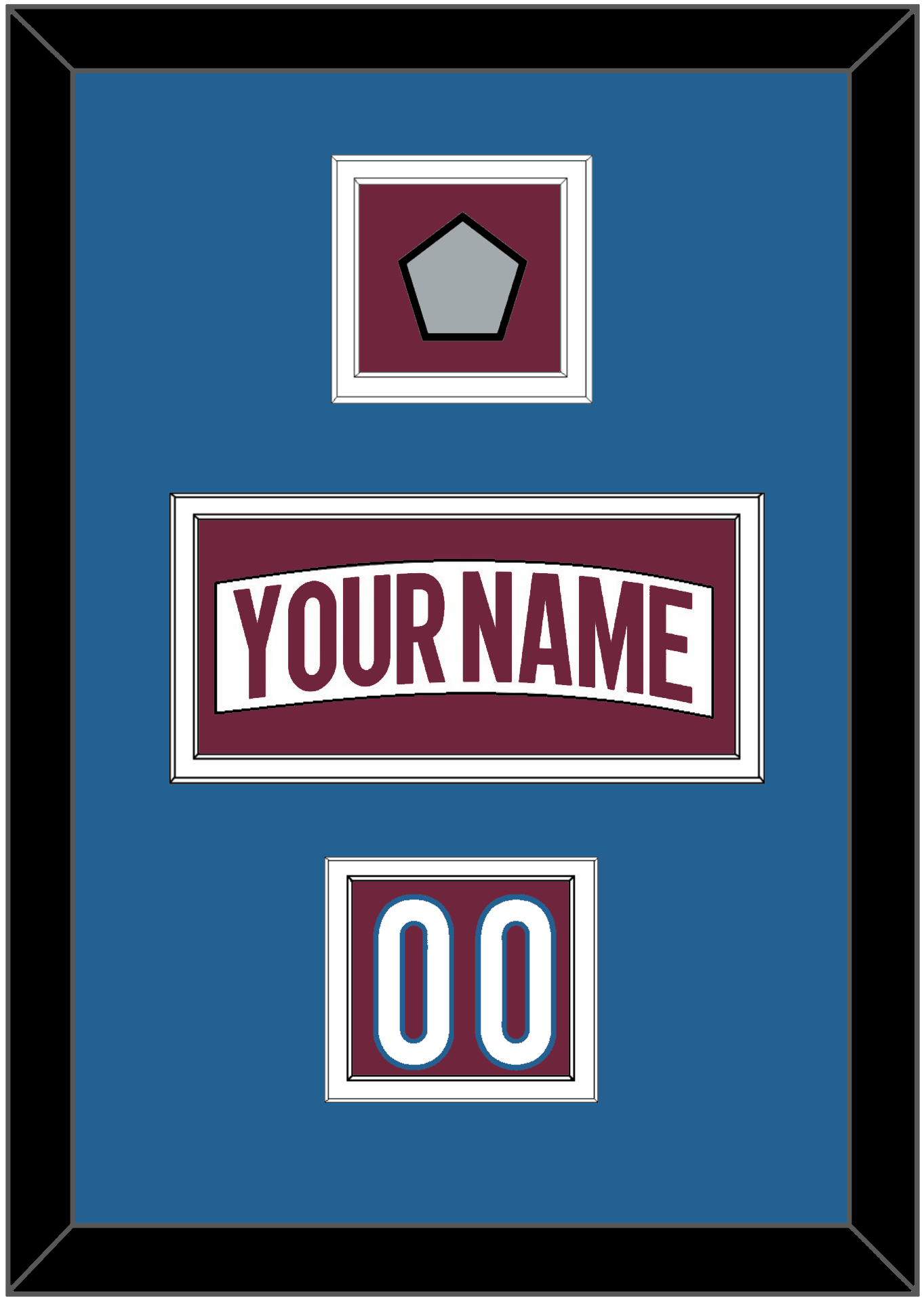 Colorado Nameplate, Number (Shoulder) & 2022 Stanley Cup Finals Patch - Road White - Signature Tier 2